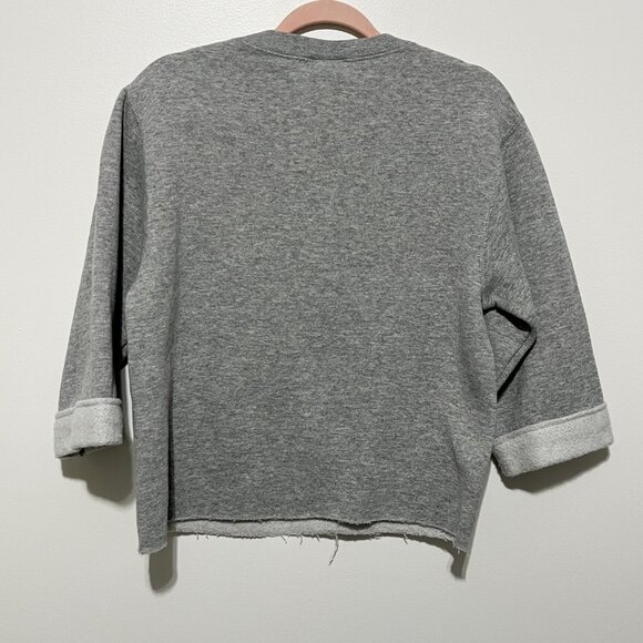 Diamond Dust Womens VTG 90s Cutoff Sweatshirt S Gray Native American Oversized - Picture 2 of 9